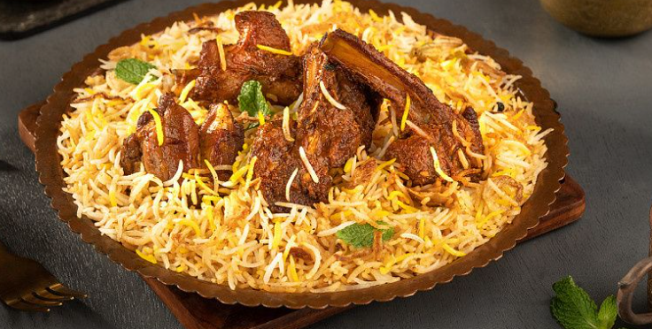 Zafrani Mutton Dum Biryani at The Nawaab's